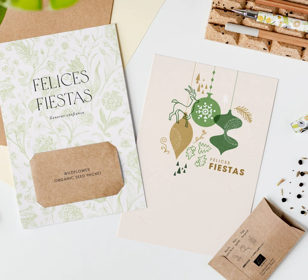 Tarjetas con semillas